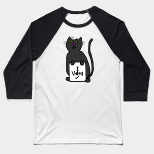 Cute Cat says she Voted Baseball T-Shirt